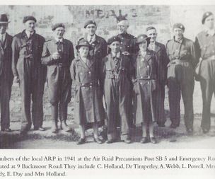 Air Raid Wardens, Backmoor Road 1941.