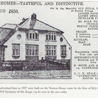 1937 Gleeson ad. New Houses in Norton