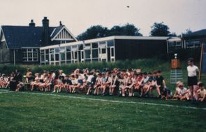 M159 Norton Free School sports. 1894 school and Derwent Classrooms.