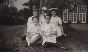 M27 Nurses, Norton Hall.  Janet Coy (Mrs McGurk) back right.