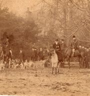 M275 Barlow Hunt Meet at The Oakes, Norton. Possibly 1930s.