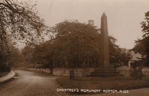 M276 Chantrey’s Monument, Norton. N 125 in this postcard series. 