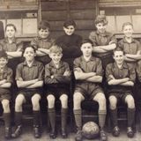 M4 Greenhill School football XI, 1946-7. Back row D.Ridgway, M.Stobbs,