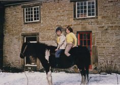M49 Philip Wetherill riding with Louise Hanwell on her pony, Solomon.