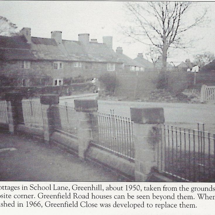 Cottages at School Lane, Greenhill c1950