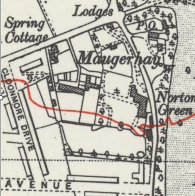 OS Map 1938 Norton Green and Maugerhay