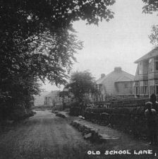 s12 Looking down old School Lane.  Postcard No.3