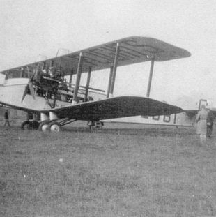 s3 Cobham AVRO aircraft at Norton, showing hanger